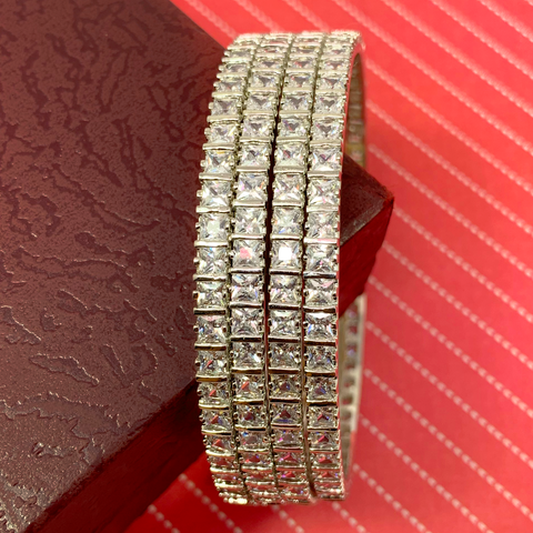 American Diamond Stone Bangles (Design 27) - PAAIE