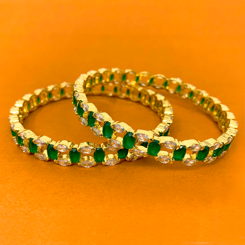 American Diamond & Semi-Precious Stone Bangles (Design 33) - PAAIE