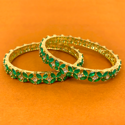 American Diamond & Semi-Precious Stone Bangles (Design 37) - PAAIE