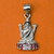 925 Lakshmi Matte Silver Pendant (Design 38) - PAAIE