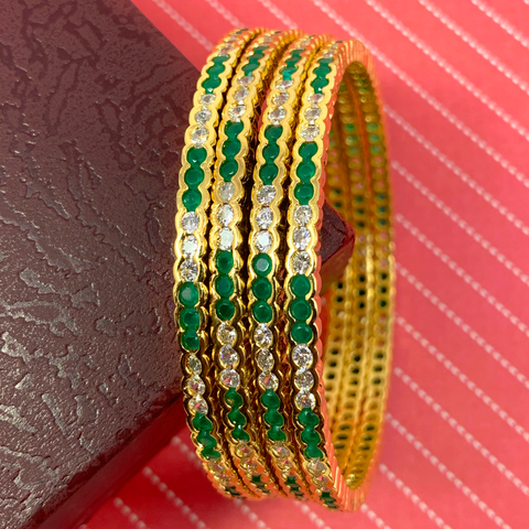 American Diamond & Semi-Precious Stone Bangles (Design 43) - PAAIE
