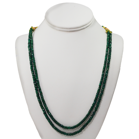 Small Beryl Emerald Gemstone Necklace (Design 6) - PAAIE