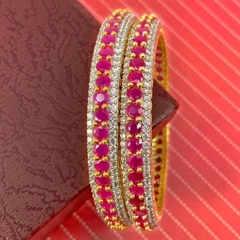 American Diamond & Semi-Precious Bangles (Design 7) - PAAIE