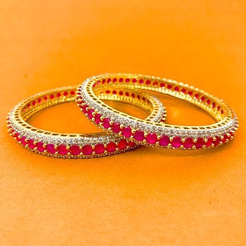 American Diamond & Semi-Precious Bangles (Design 7) - PAAIE