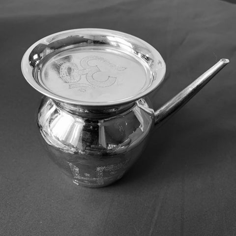 925 Solid Silver Karwa with Plate(Design 7) - PAAIE