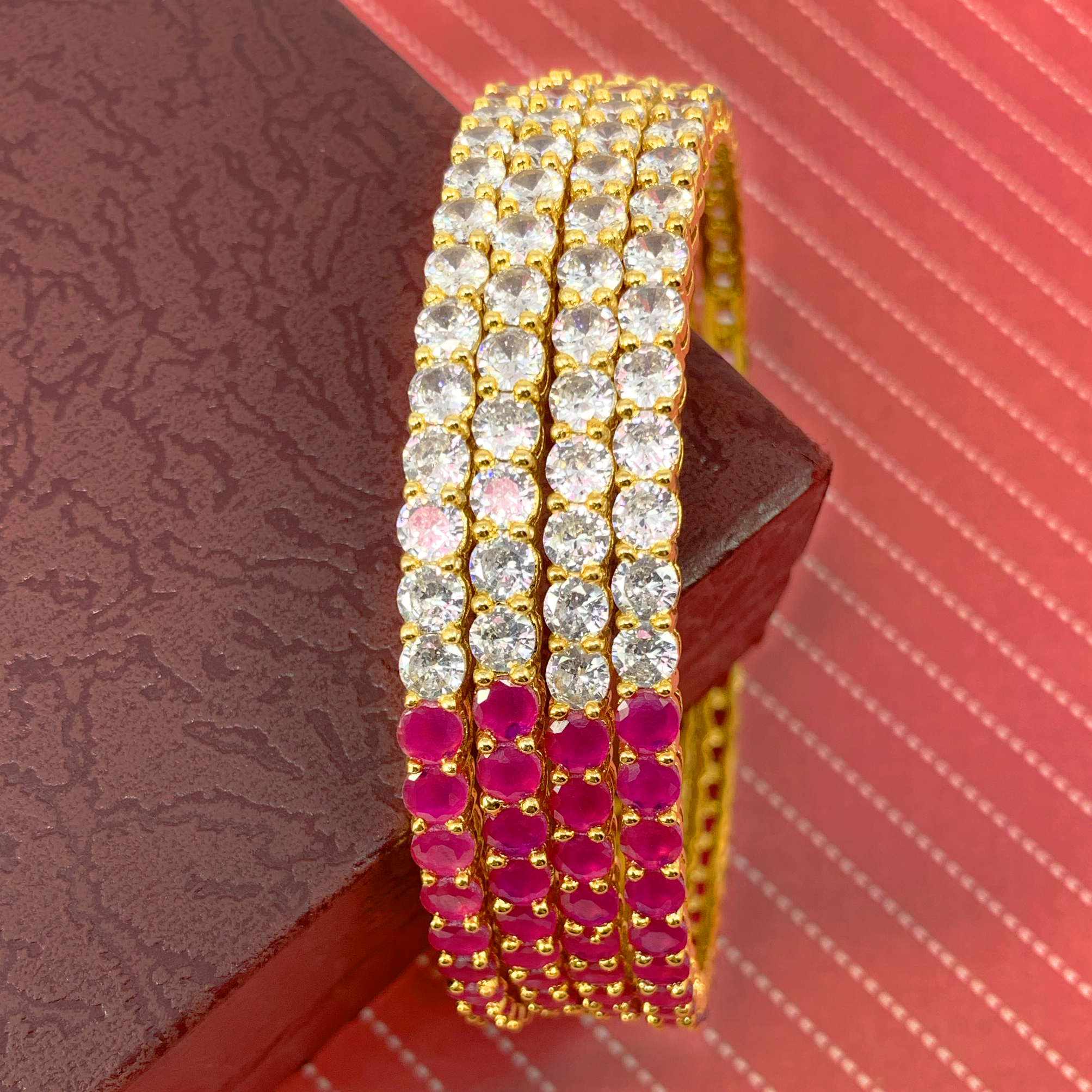 American Diamond & Semi-Precious Bangles (Design 8)– PAAIE