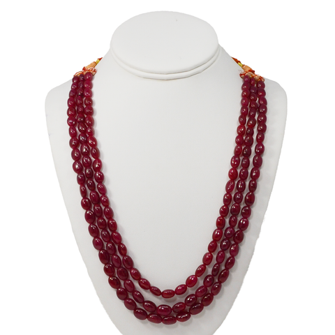 Ruby Gemstone Necklace (Design 8) - PAAIE