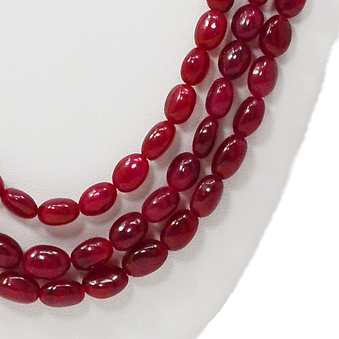 Ruby Gemstone Necklace (Design 8) - PAAIE