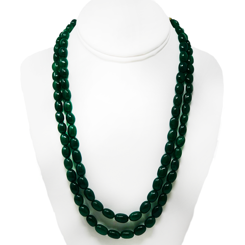 Beryl Emerald Gemstone Necklace (D1)