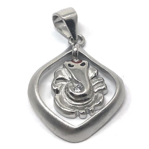 925 Silver Rhombus Ganesha Pendant - PAAIE