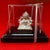 999 Pure Silver Ganesha Idol with Garland in Rectangular Base - PAAIE