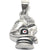 925 Ganesha with Shivling Matte Silver Pendant (Design 46) - PAAIE