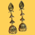 Golden Oxidized Jhumki Dangle Earrings (D6) - PAAIE