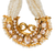 Golden Antique Bejeweled Pearl Earring - PAAIE