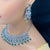 Designer Semi-Precious American Diamond & Green Emerald Necklace with Earrings (D465)