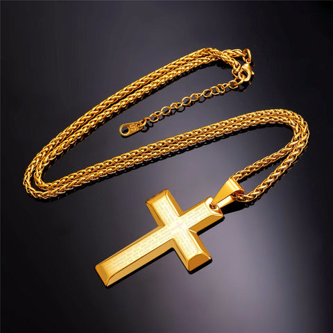 Cross Gold Plated Pendant (Design 64) - PAAIE
