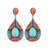 Orange and Blue Teardrop Earrings - PAAIE