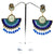 Bohemian Semi-Circle Blue Earrings - PAAIE
