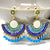 Bohemian Semi-Circle Blue Earrings - PAAIE
