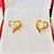 24K Gold Heart & Mini Diamond Studs (Design 44) - PAAIE