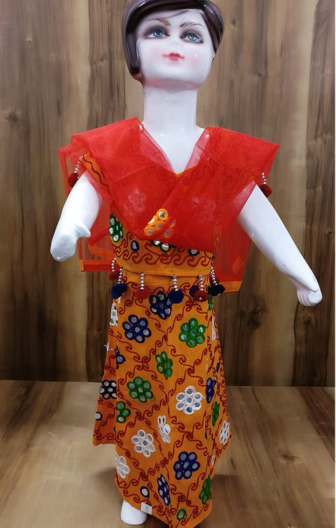Girls Cotton Dress Lehenga-Choli Chania Choli with Dupatta Set - PAAIE