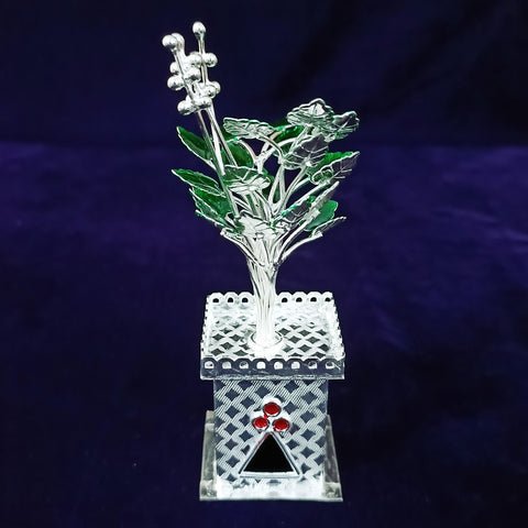 925 Solid Silver Tulsi Goddess Plant - PAAIE