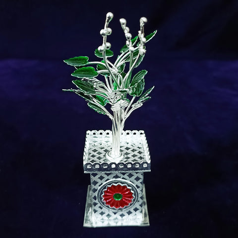 925 Solid Silver Tulsi Goddess Plant - PAAIE