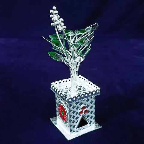 925 Solid Silver Tulsi Goddess Plant - PAAIE