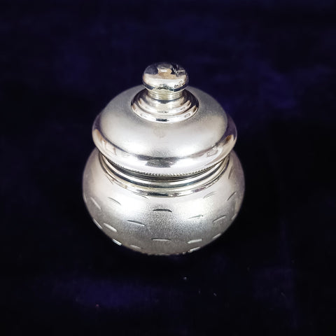 925 Silver Kumkum Box with Hand Work (Design 28) - PAAIE