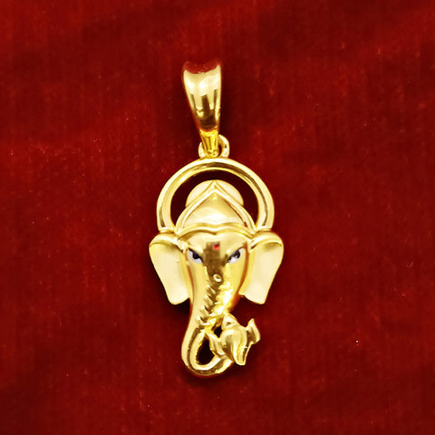 22 KT Gold Unisex Lord Ganesha Pendant (D2) - PAAIE
