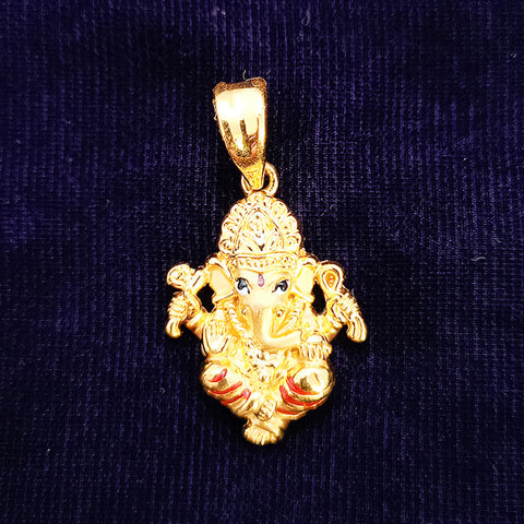 22 KT Gold Unisex Lord Ganesha Pendant (D3) - PAAIE