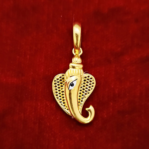 22 KT Gold Unisex Lord Ganesha Pendant (D5) - PAAIE