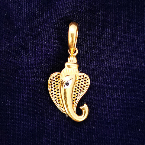 22 KT Gold Unisex Lord Ganesha Pendant (D5) - PAAIE
