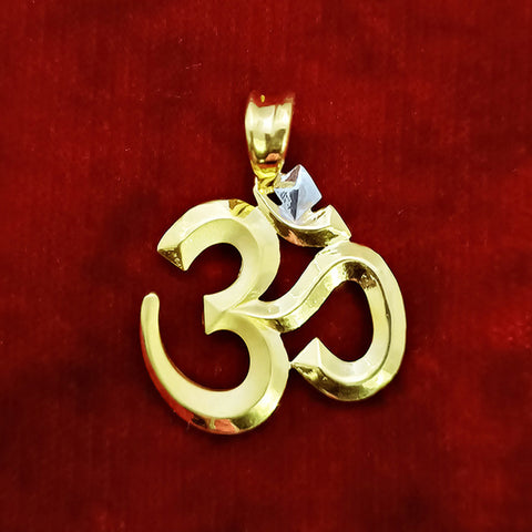 22 KT Gold Unisex Devinely Blessed Om Pendant (D12) - PAAIE