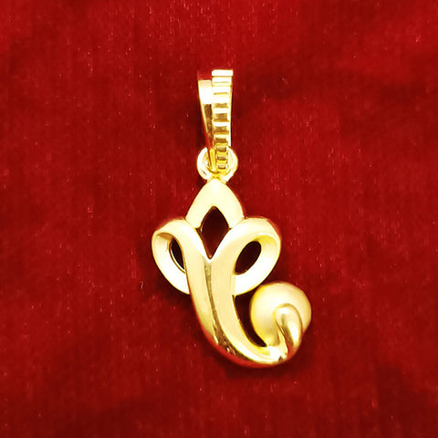 22 KT Gold Unisex Lord Ganesha Pendant (D6) - PAAIE