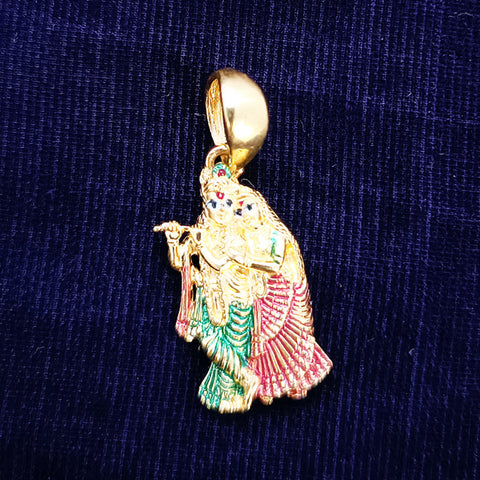22 KT Gold Unisex Lord Krishna Pendant (D8) - PAAIE