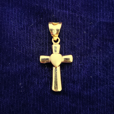 22 KT Gold Unisex Devinely Blessed Cross Pendant (D15) - PAAIE