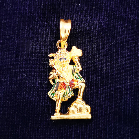 22 KT Gold Unisex Lord Hanuman Pendant (D10) - PAAIE