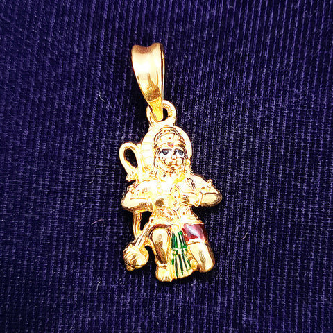 22 KT Gold Unisex Lord Hanuman Pendant (D11) - PAAIE