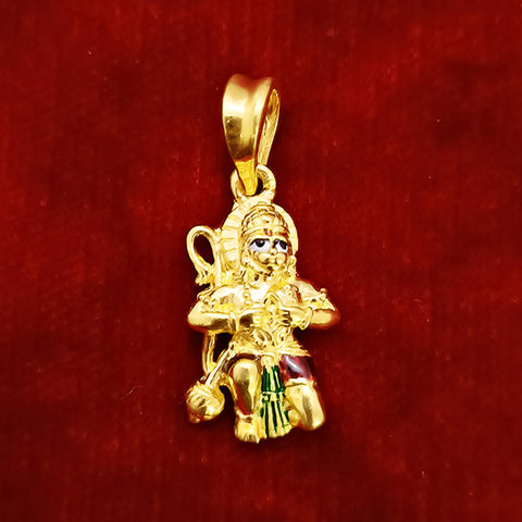 22 KT Gold Unisex Lord Hanuman Pendant (D11) - PAAIE