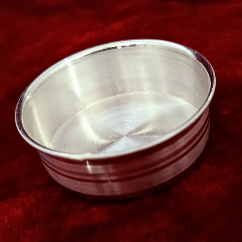 925 Silver Roli Bowl, Silver Vessel, Silver Puja Article, Puja Utensils - PAAIE