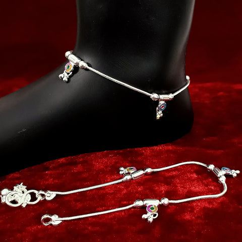 Silver Anklet 9.0 inches (Set of 2) - Design 5 - PAAIE