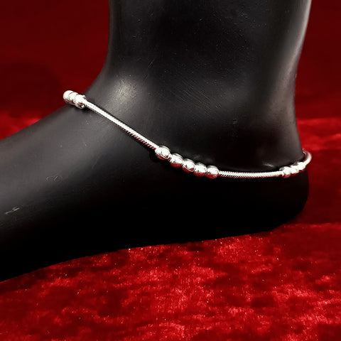 Silver Anklet 11.0 inches (Set of 2) - Design 8 - PAAIE
