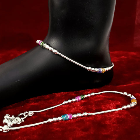 Silver Anklet 11.0 inches (Set of 2) - Design 9 - PAAIE
