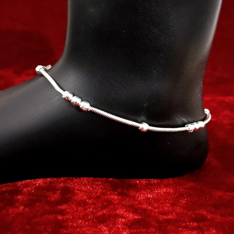 Silver Anklet 10.5 inches (Set of 2) - Design 17 - PAAIE