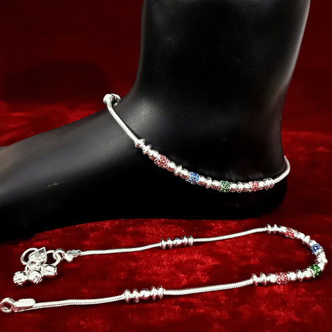 Silver Anklet 11.0 inches (Set of 2) - Design 20 - PAAIE