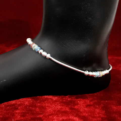 Silver Anklet 10.75 inches (Set of 2) - Design 25 - PAAIE