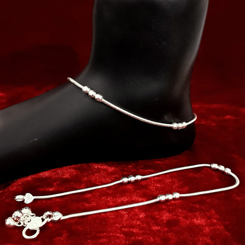 Silver Anklet 11.0 inches (Set of 2) - Design 28 - PAAIE
