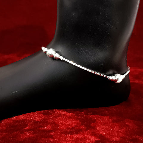 Silver Anklet 10.5 inches (Set of 2) - Design 30 - PAAIE