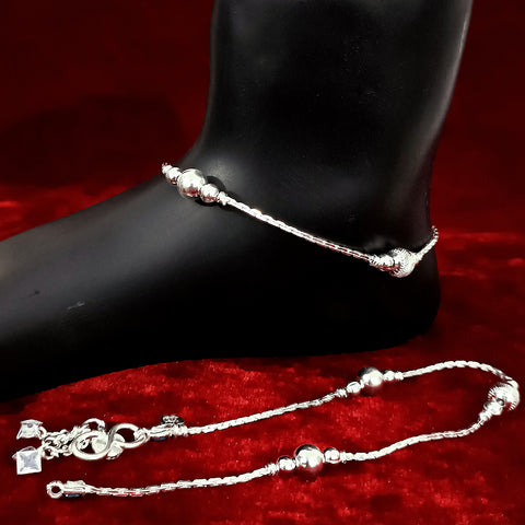 Silver Anklet 10.5 inches (Set of 2) - Design 30 - PAAIE